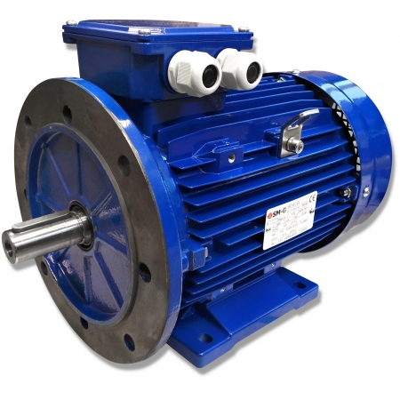 SILNIK ELEKTRYCZNY Z KOŁNIERZEM 5,5kW 400V 1435obr WAŁEK 28mm 3-FAZOWY